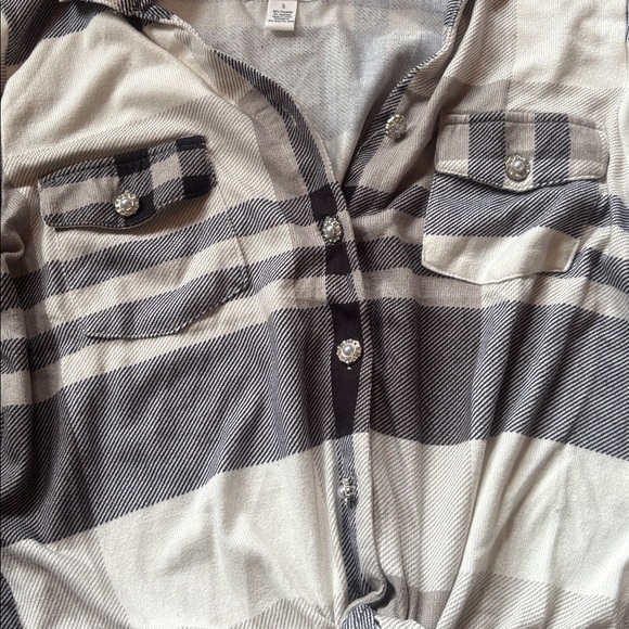 New York Laundry Gray and Cream Textile - Picture 3 of 4